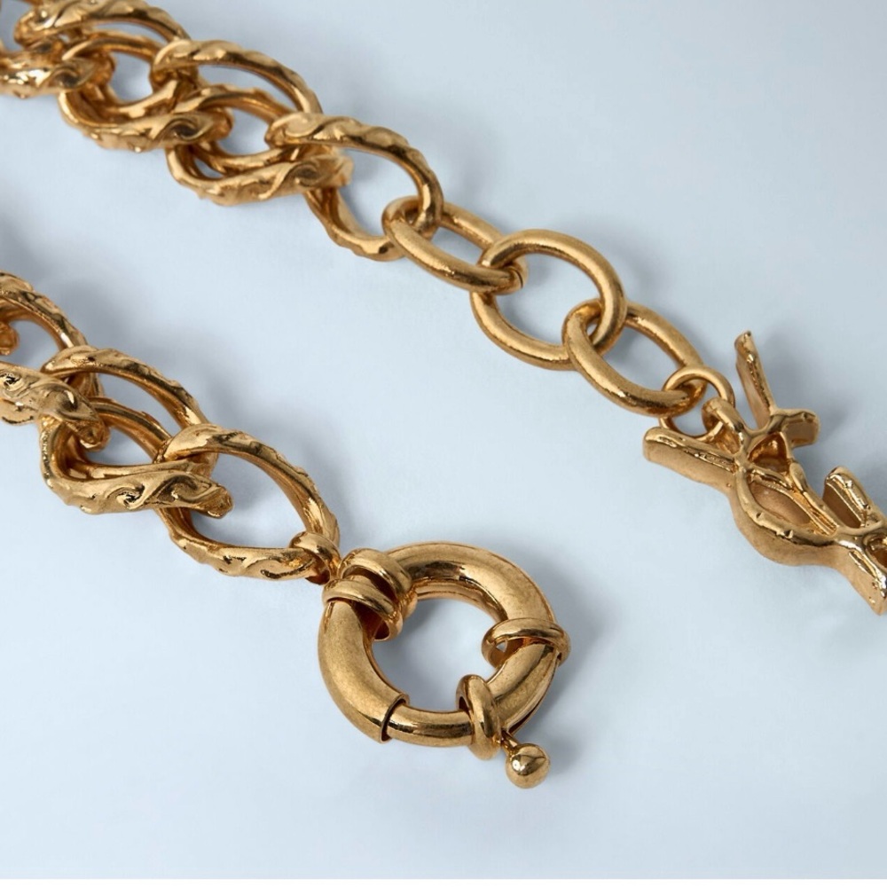 SAINT LAURENT YSL logo charm chain bracelet - Picture 3 of 3